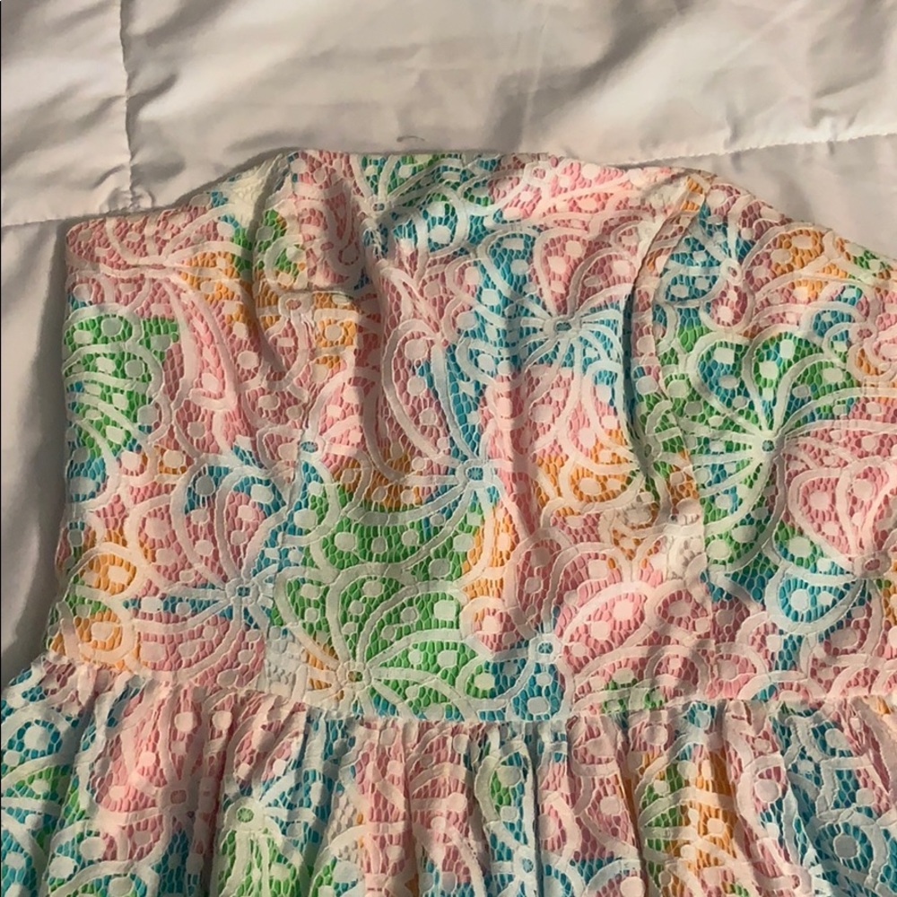LILLY PULITZER LOTTIE STRAPLESS LACE DRESS - Picture 6 of 7